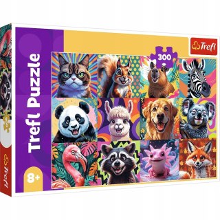 Puzzle 300 elementów Zabawne portrety zwierząt 23030 Trefl