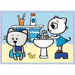 Puzzle 4w1 Dzień Kici Koci 34372 Trefl 3+ 12,15,20,24 Kicia Kocia trzylatka