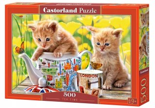 Puzzle 500 elementów Czas na Herbatę Kociaki Kotki Castorland