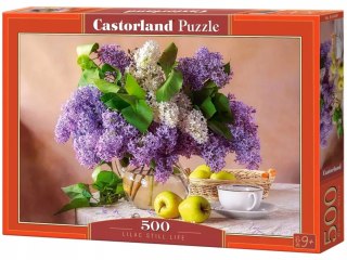 Puzzle 500 elementów Liliowa martwa natura Kwiaty bzu w wazonie Castorland