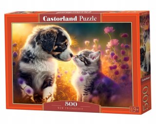 Puzzle 500 elementów Nowa Przyjaźń Pies i Kot Castorland