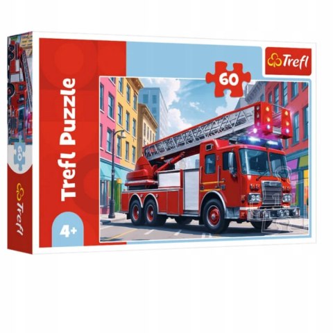 Puzzle 60 elementów Wóz strażacki 17405 Trefl