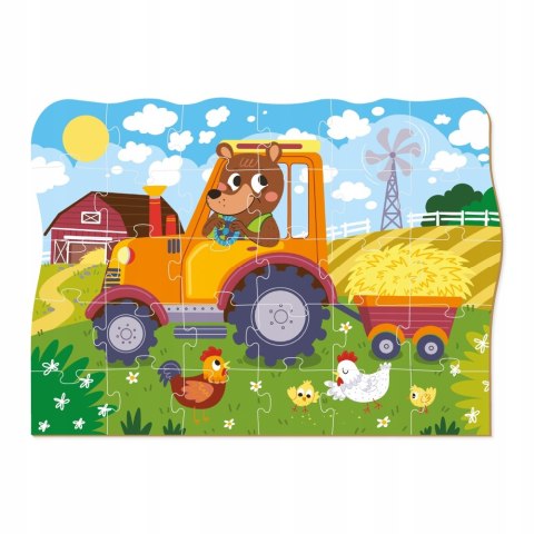 Puzzle Dodo 30 elementów Farmer Teddy na Farmie Wieś