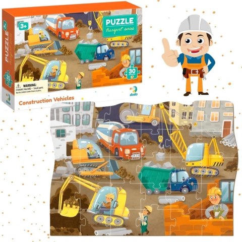 Puzzle Dodo 30 elementów Maszyny budowlane