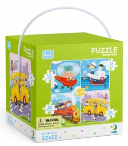 Puzzle Dodo 4w1 72 elementów Transport 12,16,20,24