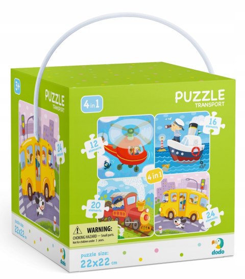 Puzzle Dodo 4w1 72 elementów Transport 12,16,20,24