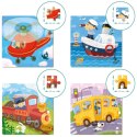 Puzzle Dodo 4w1 72 elementów Transport 12,16,20,24