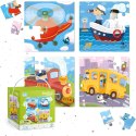 Puzzle Dodo 4w1 72 elementów Transport 12,16,20,24