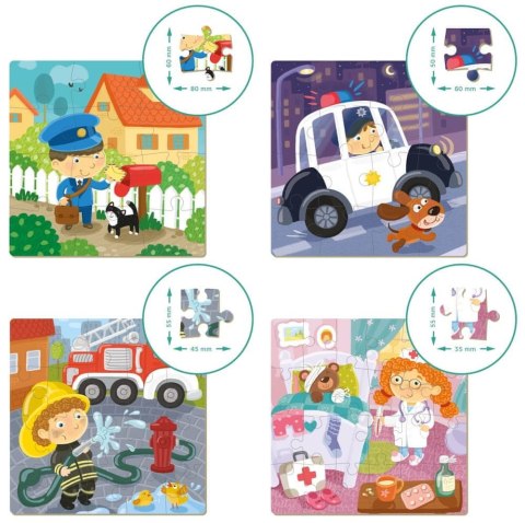 Puzzle Dodo 4w1 Zawody 72 elementów 12,16,20,24