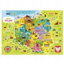 Puzzle Dodo Mapa Polski 100 Elementów Układanka dla Małych Odkrywców 5+