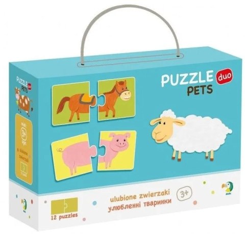 Puzzle Dodo Puzzle do pary Duo 12 elementów 12x2 Zwierzęta 12 układanek