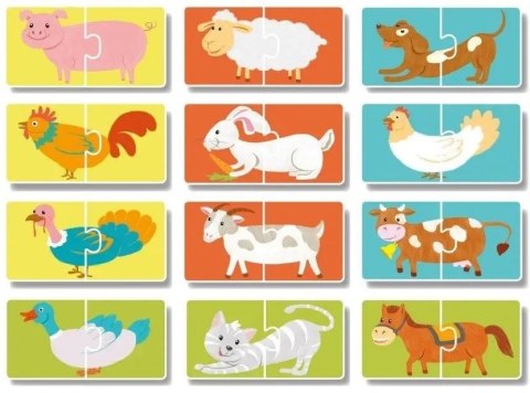 Puzzle Dodo Puzzle do pary Duo 12 elementów 12x2 Zwierzęta 12 układanek