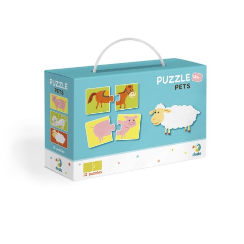 Puzzle Dodo Puzzle do pary Duo 12 elementów 12x2 Zwierzęta 12 układanek