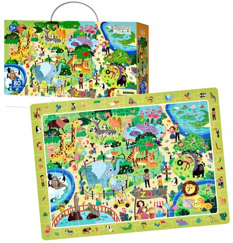Puzzle Dodo Toys Obserwacyjne 80 elementów W zoo