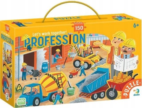 Puzzle Edukacyjne Dodo Zawody Budowniczy 150 elementów Plac Budowy