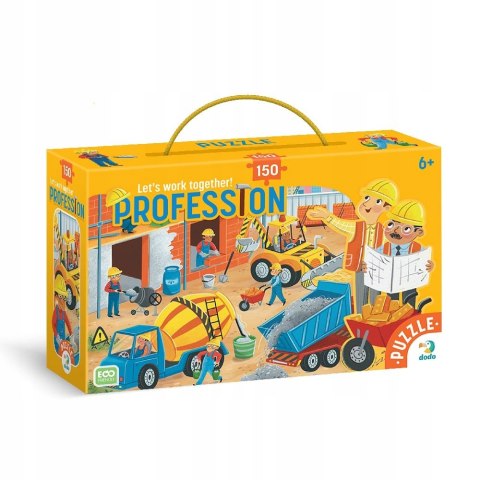 Puzzle Edukacyjne Dodo Zawody Budowniczy 150 elementów Plac Budowy
