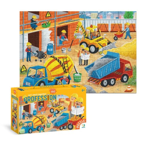 Puzzle Edukacyjne Dodo Zawody Budowniczy 150 elementów Plac Budowy