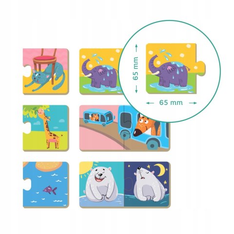 Puzzle do Pary Dodo Duo Przeciwieństwa 12 Układanek