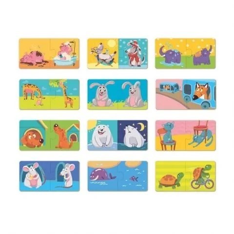 Puzzle do Pary Dodo Duo Przeciwieństwa 12 Układanek