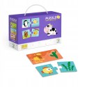 Puzzle do pary Duo Co jedzą zwierzęta Dodo 12 układanek