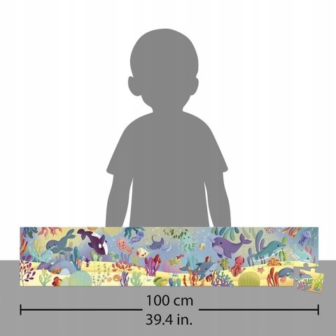 Puzzle w walizce Morskie stworzenia 36 elementów dla dzieci 4 lata+ Janod