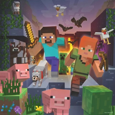 Ravensburger Puzzle Minecraft 3x49 elemementów 3w1
