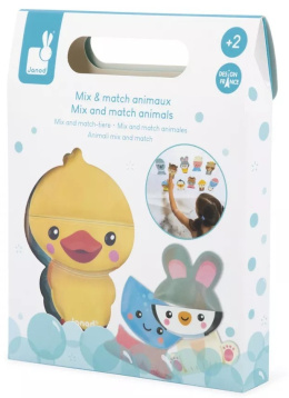 Układanka do kąpieli Mix match Zwierzątka Janod 2+