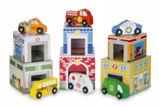 Układanka drewniana Melissa And Doug Garaże z samochodami 13576 Garaż