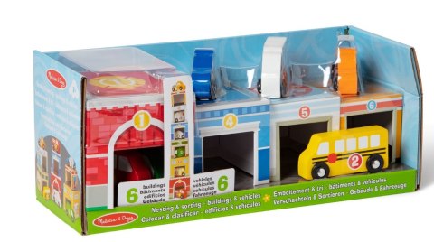 Układanka drewniana Melissa And Doug Garaże z samochodami 13576 Garaż