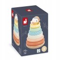 Układanka piramida drewniana Gniazdko Pure zabawka edukacyjna 12m+, Janod