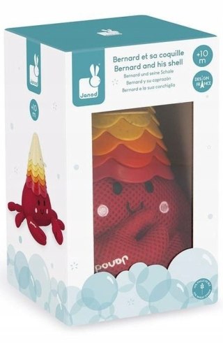 Zabawka do kąpieli krab z muszelkami 10 m+ Janod