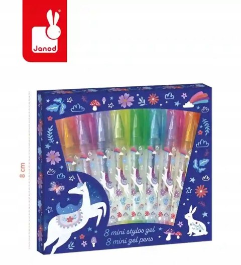 Żelowe mini-długopisy zestaw kreatywny, Jednorożce Kraina snów, 6+ Janod