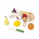 Zestaw drewnianych warzyw i owoców w siatce, dla dzieci 3 lata+, Janod