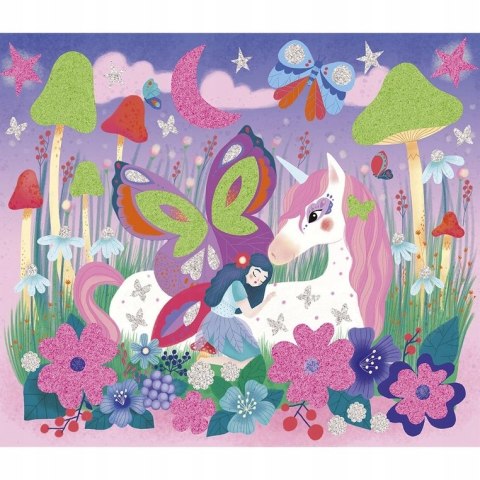 Zestaw kreatywny Naklejki piankowe i fosforescencyjne piaski 6 lat+, Janod