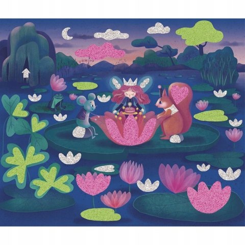 Zestaw kreatywny Naklejki piankowe i fosforescencyjne piaski 6 lat+, Janod