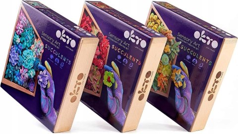 Zestaw kreatywny Okto Wood&Craft Sukulenty Zestaw do wyklejania obrazu 3D