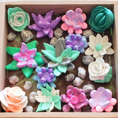 Zestaw kreatywny Okto Wood&Craft Sukulenty Zestaw do wyklejania obrazu 3D