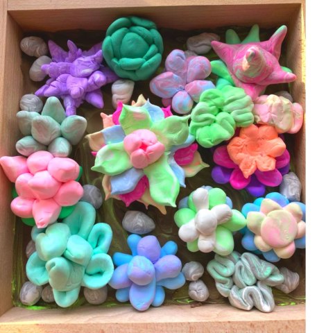 Zestaw kreatywny Okto Wood&Craft Sukulenty Zestaw do wyklejania obrazu 3D