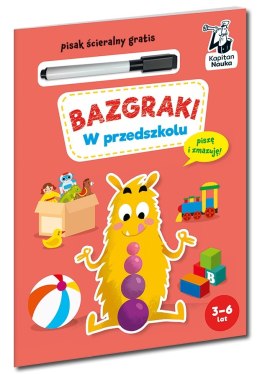 Bazgraki w przedszkolu Kapitan Nauka Piszę i zmazuję + Pisak ścieralny