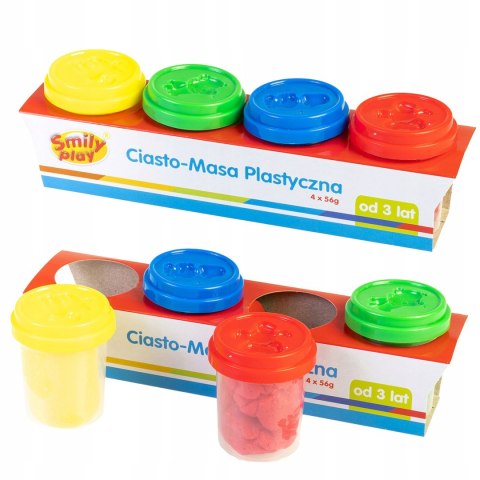 Ciasto-masa plastyczna Smily Play 4 szt Ciastolina