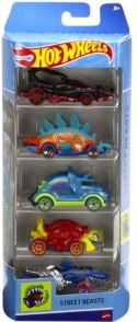 Hot Wheels Małe samochodziki 5-pak HLY77 Street Beasts