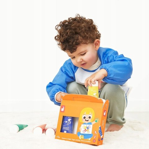 Janod Farbki do malowania rękami 5 kolorów 12m+ J07403