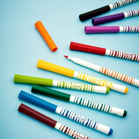 Janod Flamastry pędzelkowe 10 kolorów 3+ J07411 Mazaki