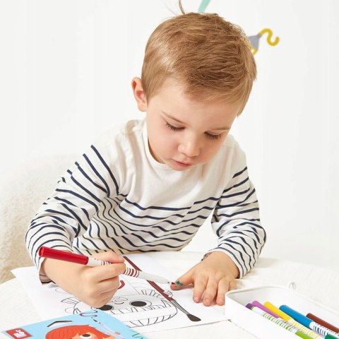 Janod Flamastry pędzelkowe 10 kolorów 3+ J07411 Mazaki