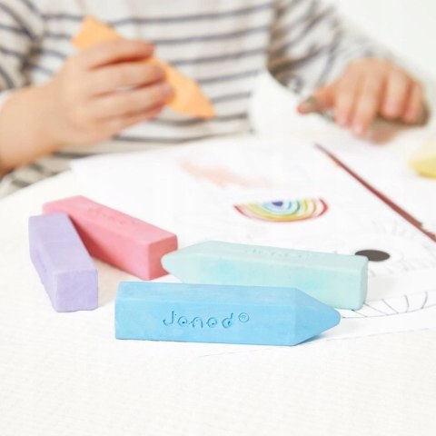 Janod J07417 Kreda chodnikowa 6 kolorów 3+