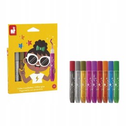 Janod Klej z brokatem w tubkach 9 kolorów 3+ J07418