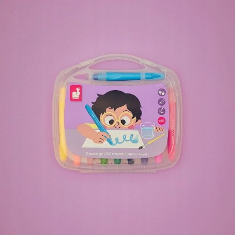 Janod Kredki żelowe 10 kolorów 3+ J07416