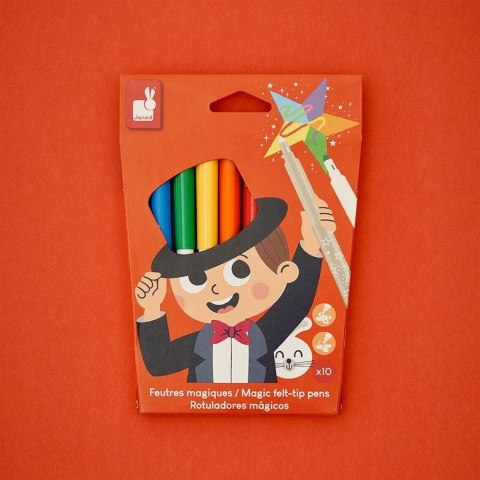 Janod Magiczne flamastry zmieniające kolor 10 kolorów 3+ J07413 Mazaki