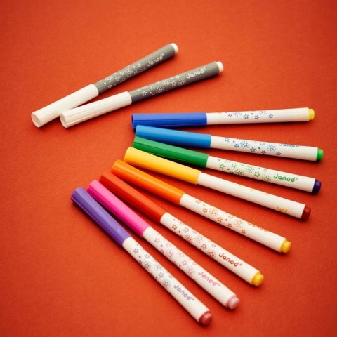 Janod Magiczne flamastry zmieniające kolor 10 kolorów 3+ J07413 Mazaki