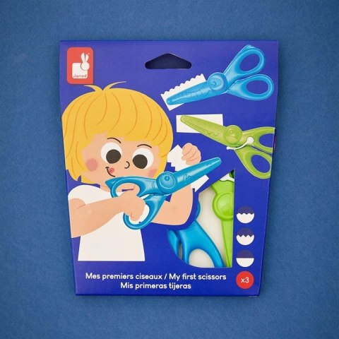 Janod Pierwsze nożyczki kreatywne do wycinania wzorów 3szt. 3+ J07405